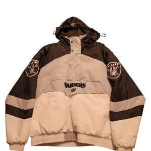 Vintage Oakland Raiders Pullover Puffer